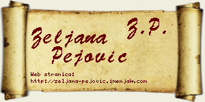 Željana Pejović vizit kartica